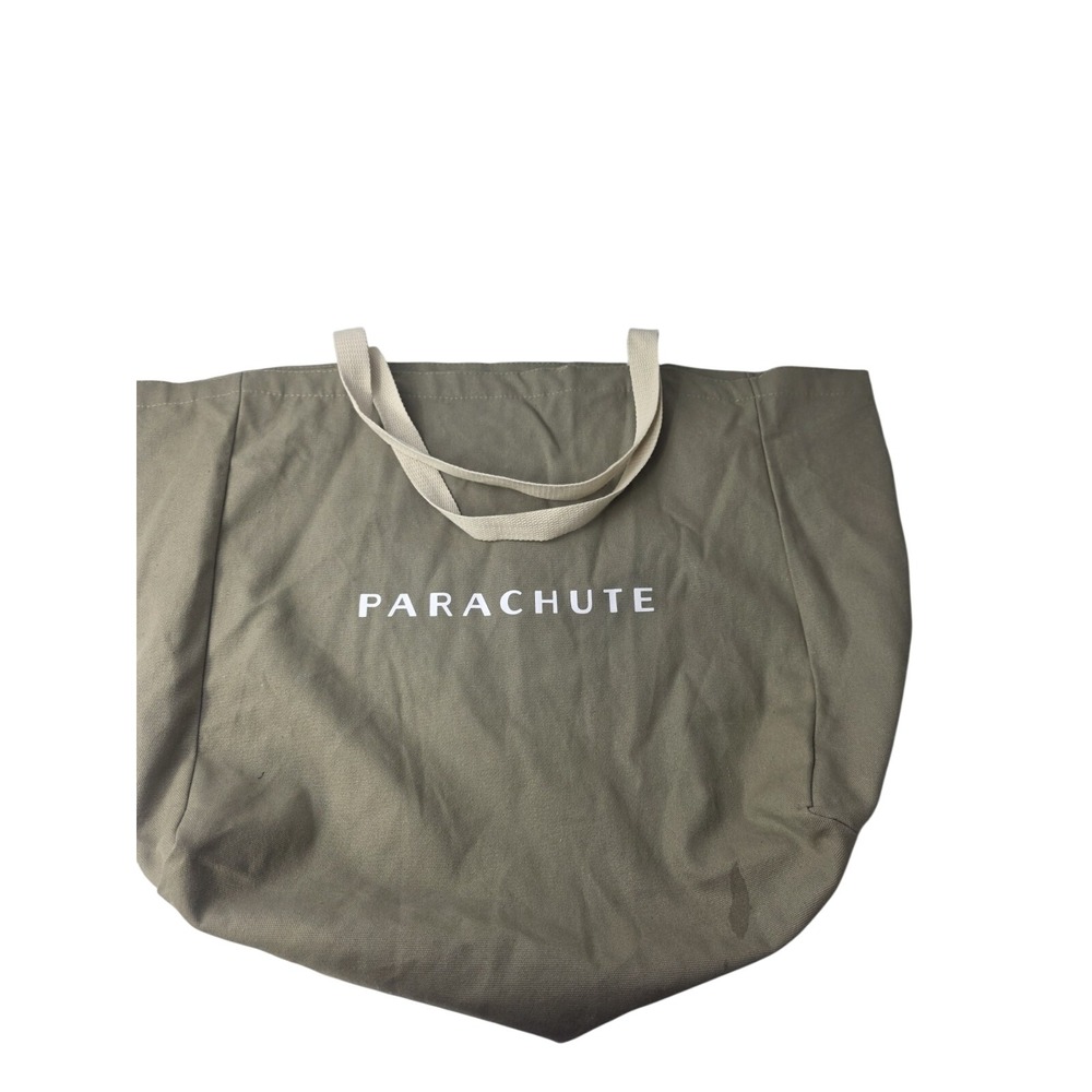 Parachute Home Canvas Tote Bag Green Comfy Things Inside Oversized Shopper 23x18